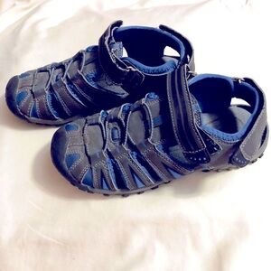 George Velcro Sandals Blue/Grey Size 3 Boys